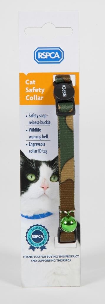 RSPCA Safety Buckle Khaki Cat Collar