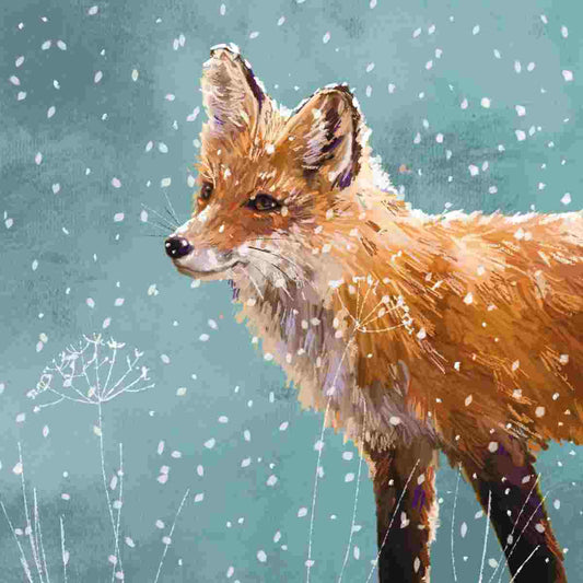 Fox In Snow Christmas Cards, pack of 10
