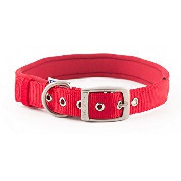 Ancol Heritage Padded Dog Collar, XX Large Size 8, Red
