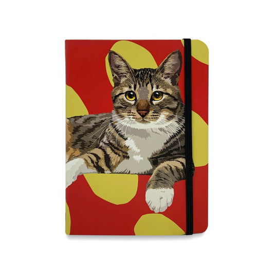 Tabby Cat Flexible Notebook by Leslie Gerry