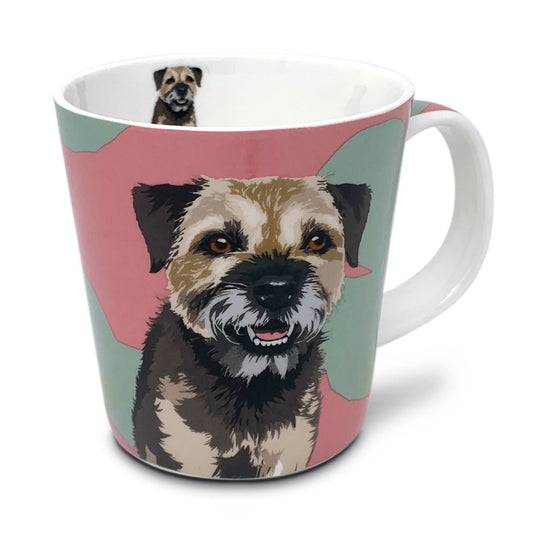 Border Terrier Dog Mug by Leslie Gerry