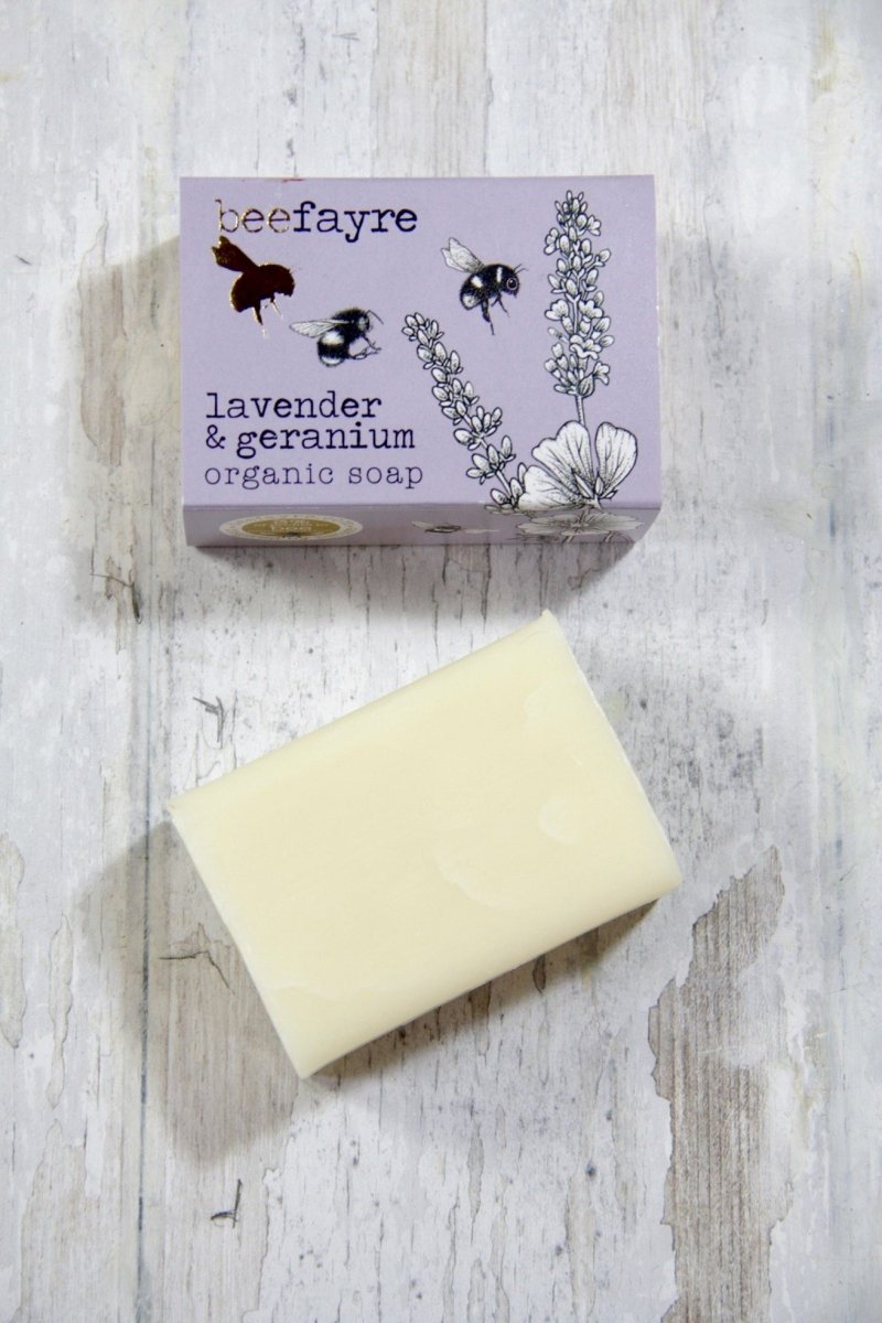 Bee Calm Lavender & Geranium Organic Soap, 100g
