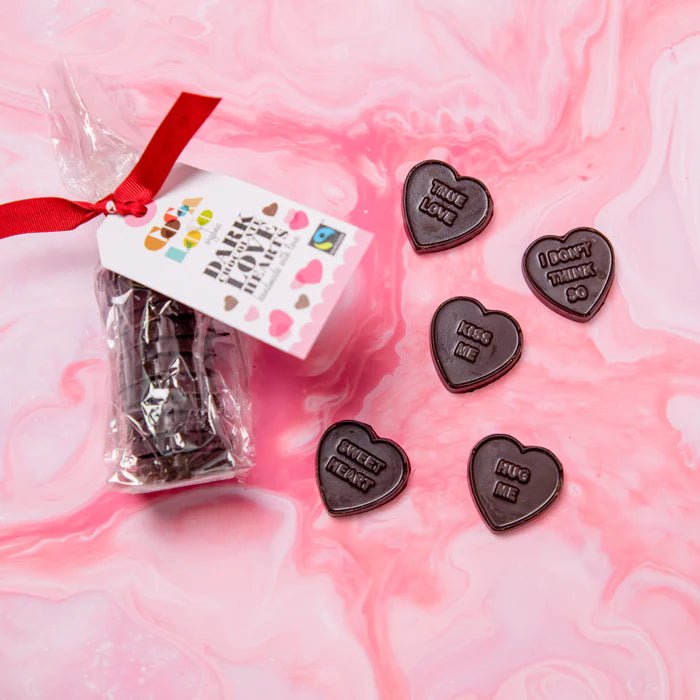 Cocoa Loco Dark Chocolate Love Hearts